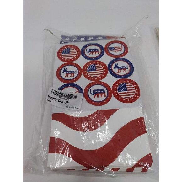 4th of July Decorations Garden Flag Decorative Ribbon And Party Favor Bags USA - Picture 2 of 8